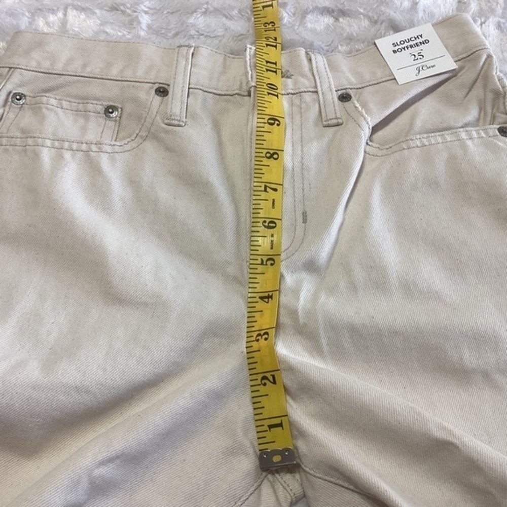 NEW J. Crew Slouchy Boyfriend Jeans in Ecru 25 - Picture 10 of 14
